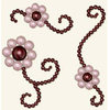 BasicGrey - Opaline Collection - Pearls - Viny Fleur Half Pearls - Wine and Blush