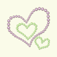 BasicGrey - Opaline Collection - Pearls - Heart Trio Half Pearls - Blush, CLEARANCE