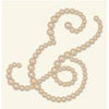 BasicGrey - Opaline Collection - Pearls - Ampersand Half Pearls - Champagne, CLEARANCE