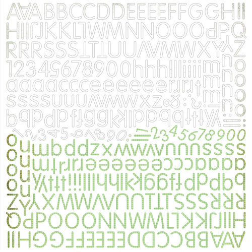 BasicGrey - Origins Collection - 12 x 12 Alphabet Stickers, CLEARANCE