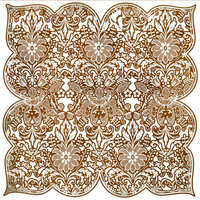 BasicGrey - Origins Collection - Doilies - 12 x 12 Die Cut Paper - Brown Tracery