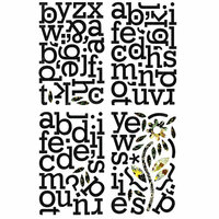 BasicGrey - Origins Collection - Adhesive Chipboard - Alphabet, CLEARANCE