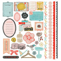 BasicGrey - Paper Cottage Collection - 12 x 12 Element Stickers - Shapes
