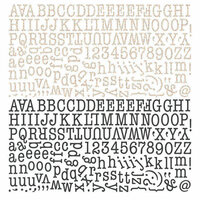 BasicGrey - Paper Cottage Collection - 12 x 12 Alphabet Stickers