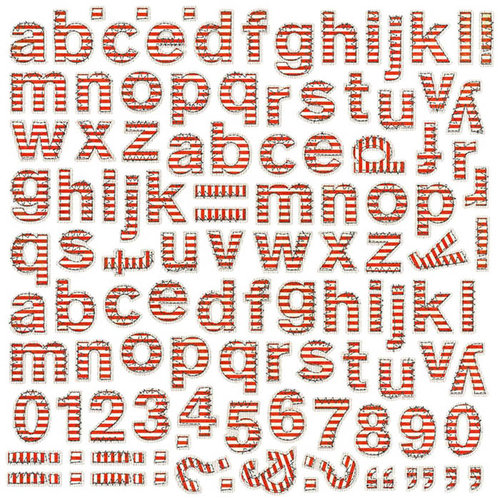 BasicGrey - PBandJ Collection - 12 x 12 Alphabet Stickers