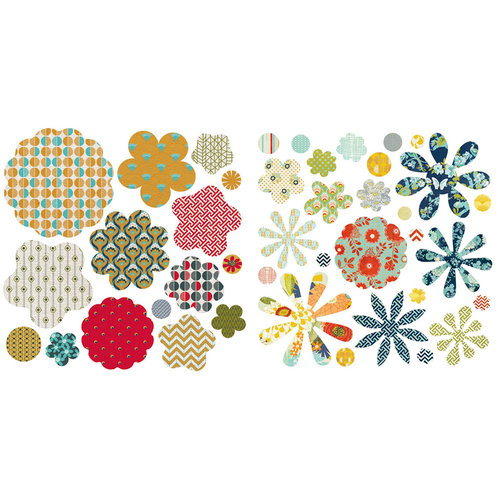BasicGrey - PBandJ Collection - Die Cut Canvas and Cardstock Pieces - Flowers