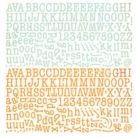 BasicGrey - Picadilly Collection - 12 x 12 Alphabet Stickers