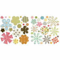 BasicGrey - Picadilly Collection - Die Cut Canvas and Cardstock Pieces - Flowers