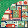 BasicGrey - 25th and Pine Collection - Christmas - 12 x 12 Double Sided Paper - Santa Highway