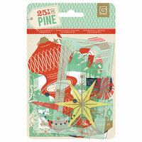 BasicGrey - 25th and Pine Collection - Christmas - Die Cut Cardstock and Transparency Pieces