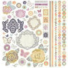 BasicGrey - Plumeria Collection - 12 x 12 Element Stickers - Shapes