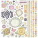 BasicGrey - Plumeria Collection - 12 x 12 Element Stickers - Shapes