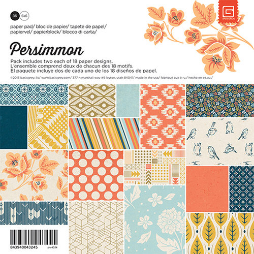BasicGrey - Persimmon Collection - 6 x 6 Paper Pad