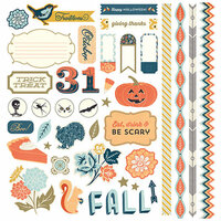 BasicGrey - Persimmon Collection - 12 x 12 Element Stickers