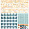 BasicGrey - Persimmon Collection - 12 x 12 Alphabet Stickers