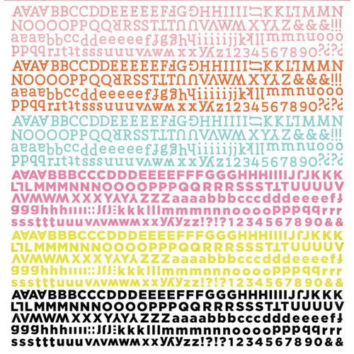 BasicGrey - Prism Collection - 12 x 12 Cardstock Stickers - Alphabet