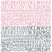 BasicGrey - Sugar Rush Collection - 12 x 12 Alphabet Stickers, CLEARANCE