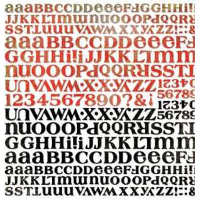 BasicGrey - Letter Stickers - Scarlet's Letter, CLEARANCE