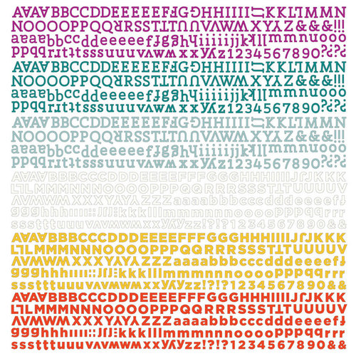 BasicGrey - Second City Collection - 12 x 12 Cardstock Stickers - Alphabet