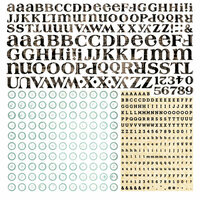 BasicGrey - Serenade Collection - 12 x 12 Alphabet Stickers