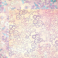 BasicGrey - Soleil Collection - 12 x 12 Double Sided Paper - Lavender Lemonade