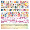 BasicGrey - Soleil Collection - 12 x 12 Alphabet Stickers