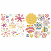 BasicGrey - Soleil Collection - Die Cut Cardstock and Canvas Pieces - Flowers