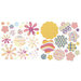 BasicGrey - Soleil Collection - Die Cut Cardstock and Canvas Pieces - Flowers