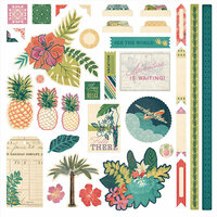 BasicGrey - South Pacific Collection - 12 x 12 Cardstock Stickers - Elements