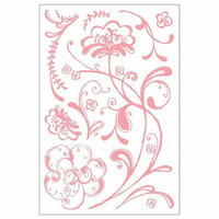 BasicGrey - Two Scoops Collection - Clear Stamp Set - Flower Swash, CLEARANCE