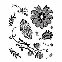 BasicGrey - Origins Collection - Clear Acrylic Stamps - Grape Leaf Bitsy, CLEARANCE