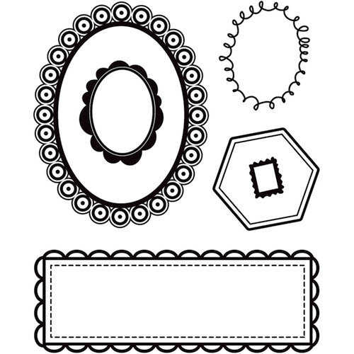 BasicGrey - Max and Whiskers Collection - Clear Acrylic Stamps - Frame It Bitsy, CLEARANCE