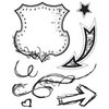 BasicGrey - Oliver Collection - Clear Acrylic Stamps - Shield Bitsy, CLEARANCE