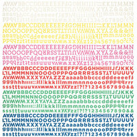 BasicGrey - Saturday Morning Collection - 12 x 12 Cardstock Stickers - Alphabet