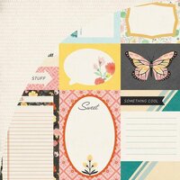 BasicGrey - Sun Kissed Collection - 12 x 12 Double Sided Paper - Journaling Card Sheet