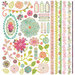 BasicGrey - Sweet Threads Collection - 12 x 12 Element Stickers - Shapes