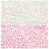 BasicGrey - Sweet Threads Collection - 12 x 12 Alphabet Stickers