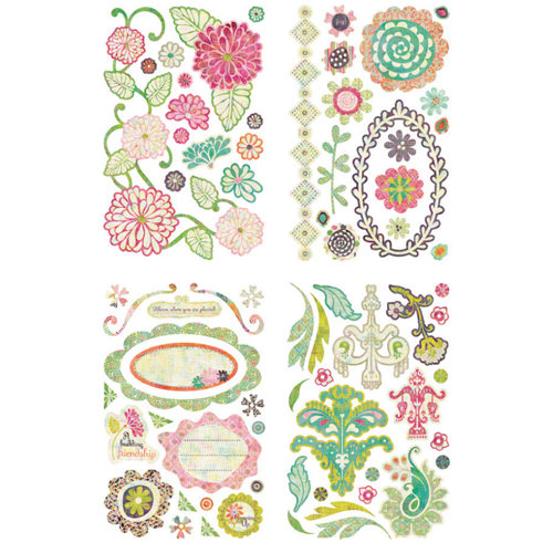 BasicGrey - Sweet Threads Collection - Adhesive Chipboard - Shapes