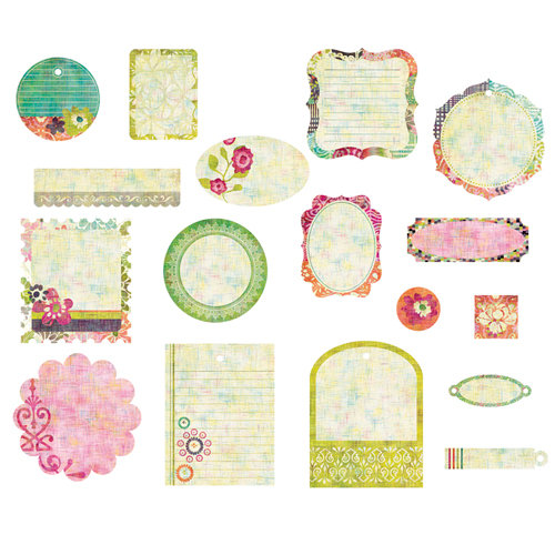 BasicGrey - Sweet Threads Collection - Die Cut Cardstock Pieces