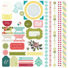 BasicGrey - Tea Garden Collection - 12 x 12 Cardstock Stickers - Elements