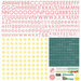 BasicGrey - Tea Garden Collection - 12 x 12 Cardstock Stickers - Alphabet