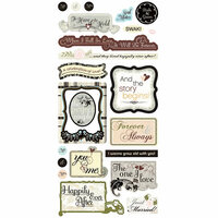 BasicGrey - Cardstock Stickers - Wedding Title