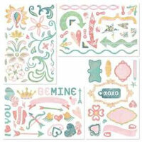 BasicGrey - Two Scoops Collection - Chipboard Stickers - Shapes, CLEARANCE