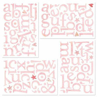 BasicGrey - Two Scoops Collection - Chipboard Stickers - ABC, CLEARANCE