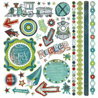 BasicGrey - Oliver Collection - 12 x 12 Element Stickers, CLEARANCE