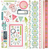 BasicGrey - Olivia Collection - 12 x 12 Element Stickers, CLEARANCE