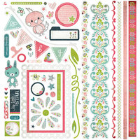 BasicGrey - Olivia Collection - 12 x 12 Element Stickers, CLEARANCE