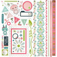 BasicGrey - Olivia Collection - 12 x 12 Element Stickers, CLEARANCE
