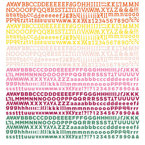 BasicGrey - Vivienne Collection - 12 x 12 Cardstock Stickers - Alphabet