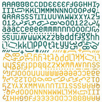 BasicGrey - Wander Collection - 12 x 12 Alphabet Stickers, CLEARANCE